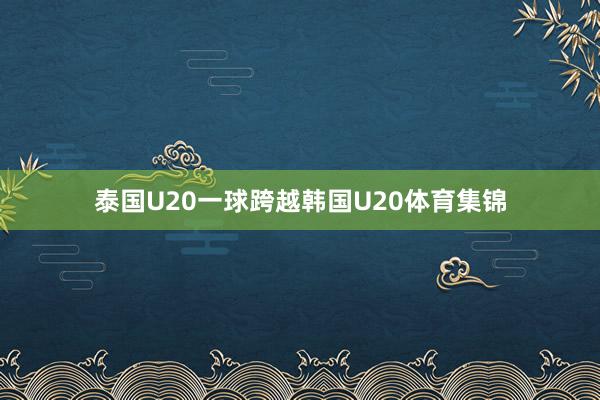泰国U20一球跨越韩国U20体育集锦
