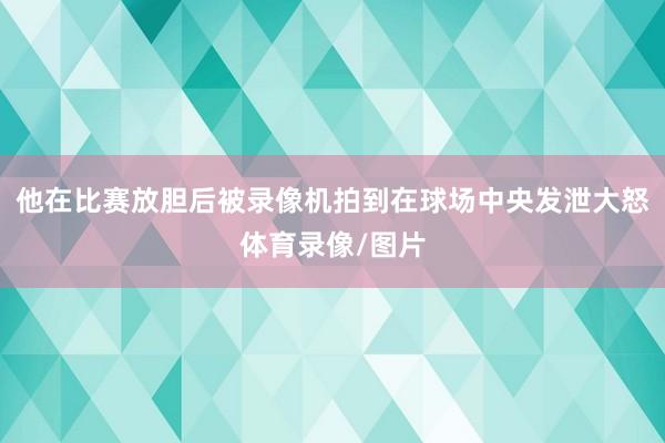 他在比赛放胆后被录像机拍到在球场中央发泄大怒体育录像/图片