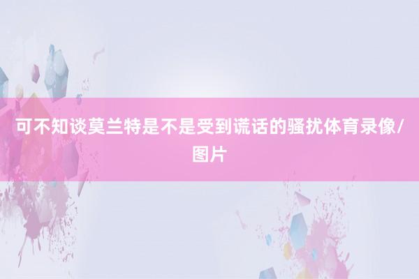 可不知谈莫兰特是不是受到谎话的骚扰体育录像/图片