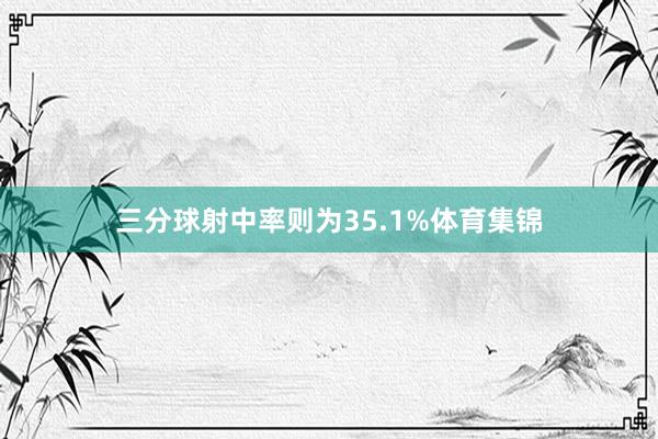 三分球射中率则为35.1%体育集锦